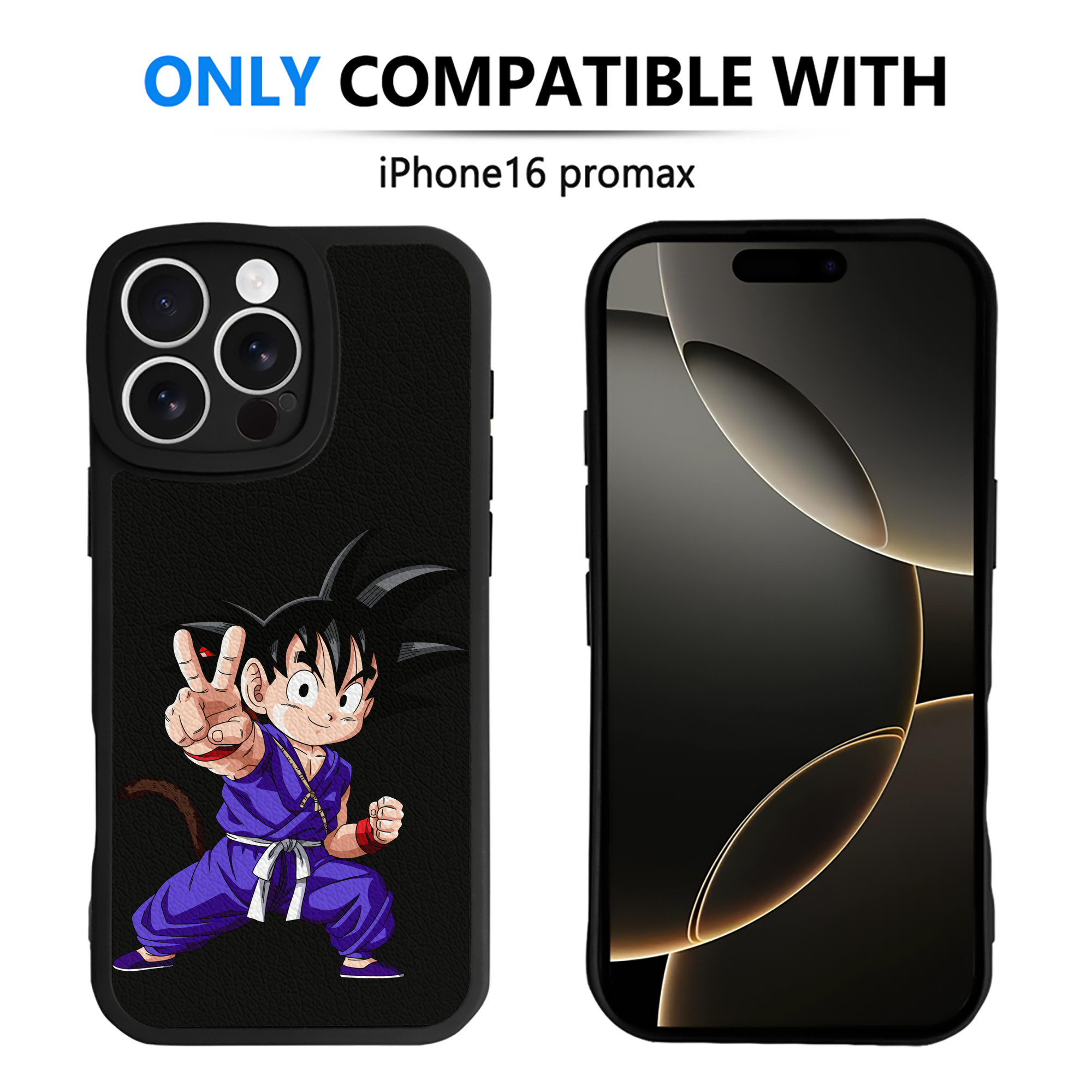 （画像用） ドラゴンボール 孫悟空（そん ごくう）Son Goku カカロット DRAGON BALL Kakarotto 【iPhone 16シリーズ対応】シリコンスマホケース（レザー調） 材質：シリコン